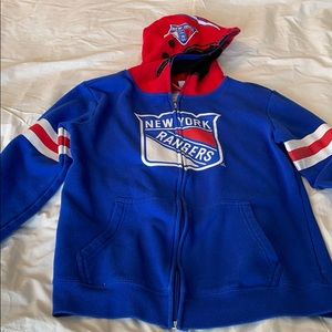 Like new! NY Rangers face off hoodie YL 12/14